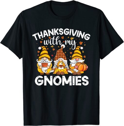 Three Cute Gnomes With Pumpkin Spice Fall Yall Autumn Gnome Tee Shirt