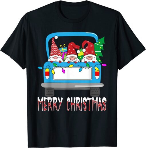 Three Gnome Merry Christmas Gnome Family Pajama Xmas Tee Shirt