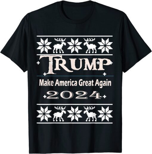 Trump 2024 Make Christmas and America Great Again Tee Shirt