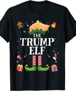 Trump Elf Matching Family Group Christmas Party Pajama Tee Shirt