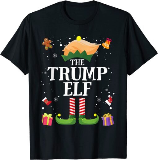 Trump Elf Matching Family Group Christmas Party Pajama Tee Shirt