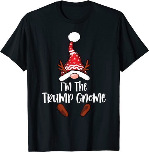 Trump Gnome Buffalo Plaid Matching Family Christmas Pajama Tee Shirt