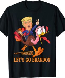 Trump and Turkey Happy Thanksgiving Tee hirt