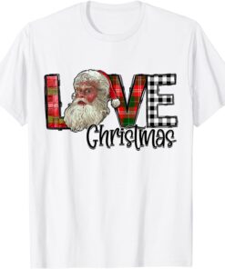 Vintage 70s 80s Santa Love Xmas Merry Christmas Tee Shirt