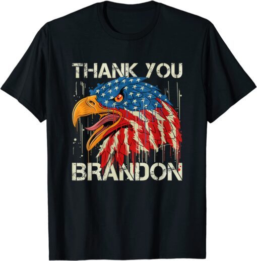 Vintage Eagle Flag Republican Thank You Brandon Tee Shirt