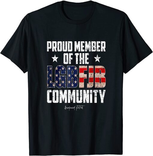 Vintage Proud Member Of The LGBFJB Community US Flag Tee Shirt