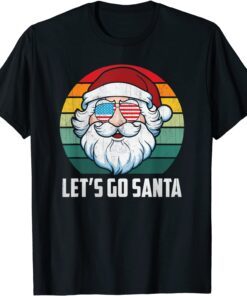 Vintage Santa Let's Go Santa Christmas Tee Shirt