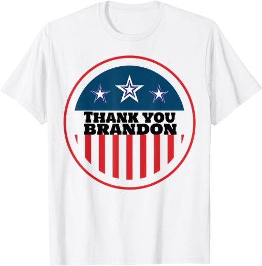 Vintage Thank You Brandon, Lets go Branden USA Flag Tee Shirt