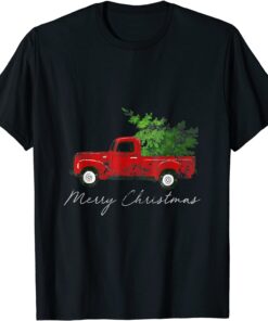 Vintage Wagon Christmas Tree on Car Xmas Vacation Tee Shirt