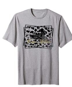 Yellowstone Cow Print Take Em To The Train Station Tee Shirt