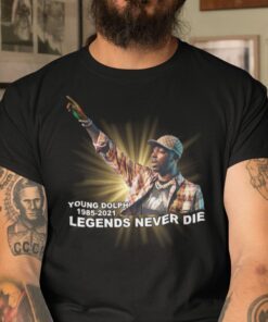 Young Dolph 1985-2021 Legends Never Die Tee Shirt