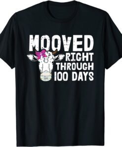 100 Days Of School Cow Moo-ved Face Mask Quarantine Tee Shirt