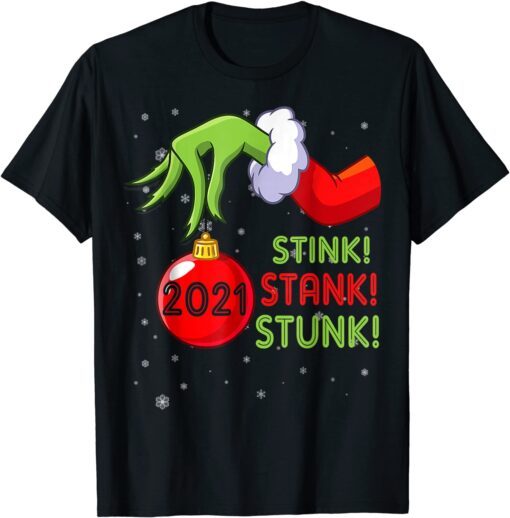 2021 Stink Stank Stunk Christmas Pajama Elf Matching Group X-mas Tee Shirt