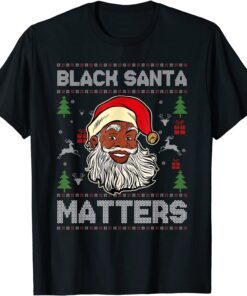 African American Santa Black Matters Christmas Pajama Family Tee Shirt