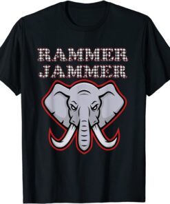 Alabama Rammer Jammer Houndstooth Elephant Tide Football Tee Shirt