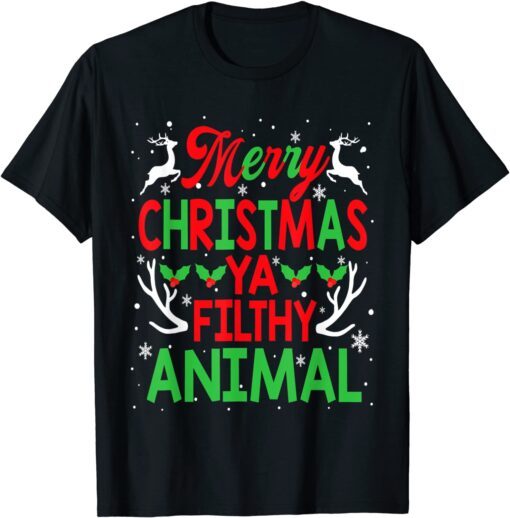 Alone At Home Movies Merry Christmas You Filty Animal T-Shirt