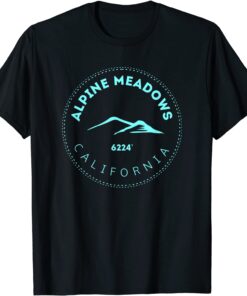 Alpine Meadows California Mountain Town - Elevated CA Skiing Tee Shirt