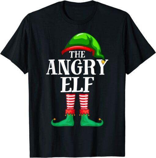 Angry Elf Matching Family Group Christmas Party Pajama Tee Shirt