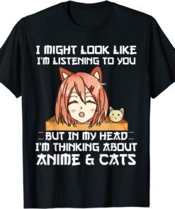 Anime And Cats Lover Anime Merch Tee Shirt