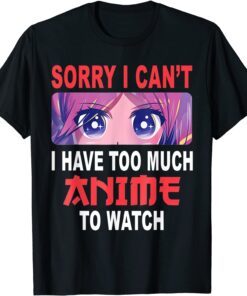 Anime Merch Otaku Manga Lover Teen Girls Tee Shirt