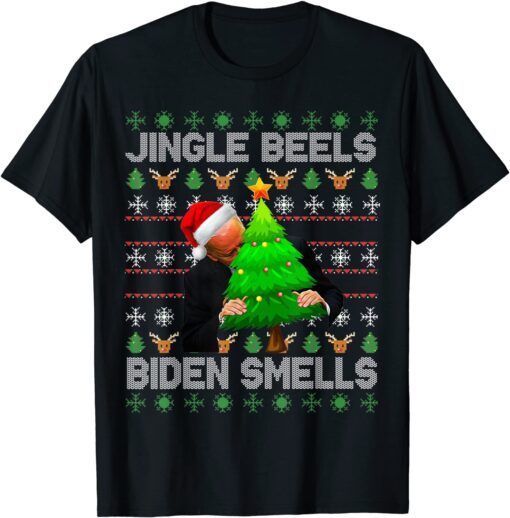 Anti Biden Jingle Bells Biden Smells Uglys Christmas Sweater Tee Shirt