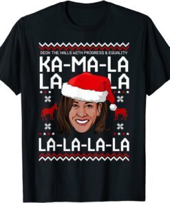 Anti Biden Santa Kamala Harris Meme Ugly Christmas Tee Shirt