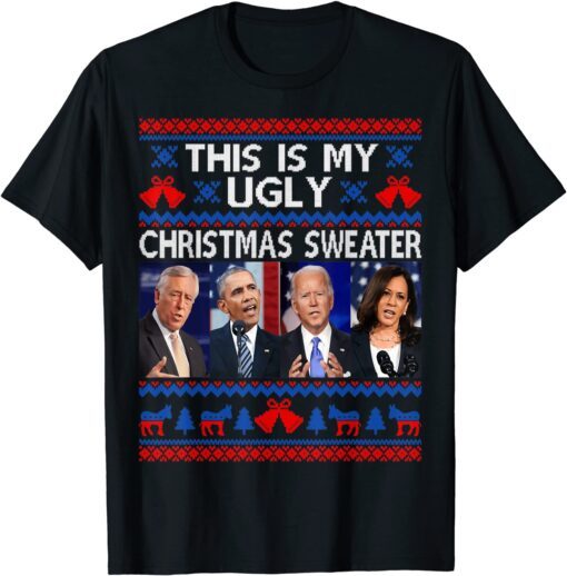 Anti-Biden This Is My Christmas Xmas Ugly Sweater Tee Shirt