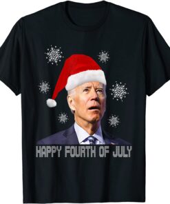 Anti Joe Biden Happy 4th of July Biden Merry Christmas Tee Shirt