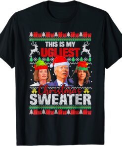 Anti Joe Biden This Is My Christmas Xmas Ugly Tee Shirt