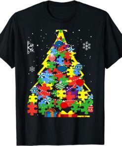 Autism Merry Christmas Autism Awareness Puzzel Xmas Pajama Tee Shirt