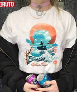 Away Of Surfing Anime Ghibli Ponyo Unisex Tee Shirt