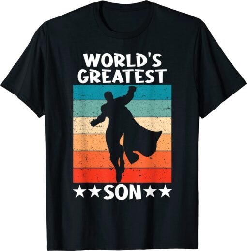 Best Son Superhero Worlds Greatest Son Tee Shirt