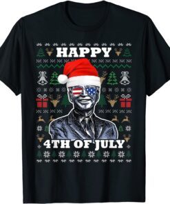 Biden American Sunglasses Xmas Sweater Happy 4th Of July Tee Shirt