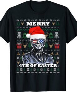 Biden American Sunglasses Xmas Sweater Merry 4th Of Easter Tee Shirt