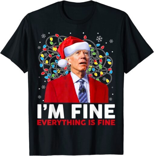 Biden Republican Christmas Santa Hat Costume For Xmas Tee Shirt