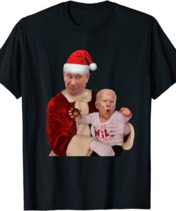 Biden and Putin Santa Christmas Tee Shirt