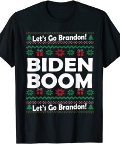 Boomin Biden Pro Joe Biden Xmas Ugly Sweater Pattern Tee Shirt