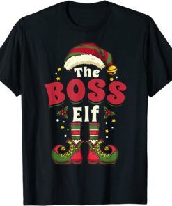 Boss Elf Christmas Matching Family Tee Shirt