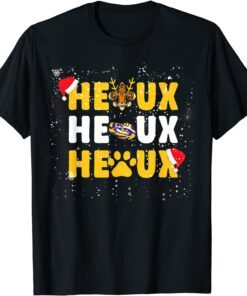 Cajun Santa Tigers Heaux Heaux Heaux Christmas X-mas Tee Shirt