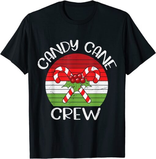 Candy Lover christmas Candy Cane Crew X-mas Tee Shirt