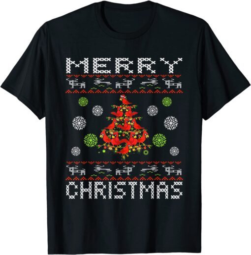 Cardinal Birds Christmas Tree Boon Christmas Cardinal Tee Shirt