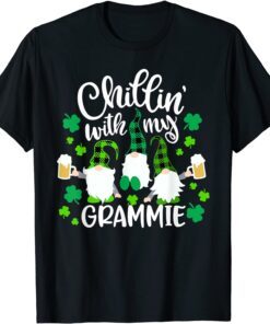 Chillin With My Grammie St Patricks Day Gnomes Garden Gnome Tee Shirt