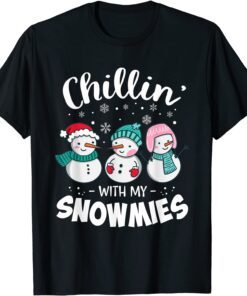 Chillin With My Snowmie Christmas Snowman Teacher Snow Limited Shirt