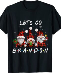 Christmas 2021 Let's Go Brandon Gnome Hanging Gnomies Tee Shirt