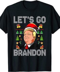 Christmas 2022 Let's Go Branson Brandon Santa Trump Tee Shirt