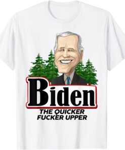 Christmas Biden The Quicker Upper Xmas Tree Pajamas Tee Shirt