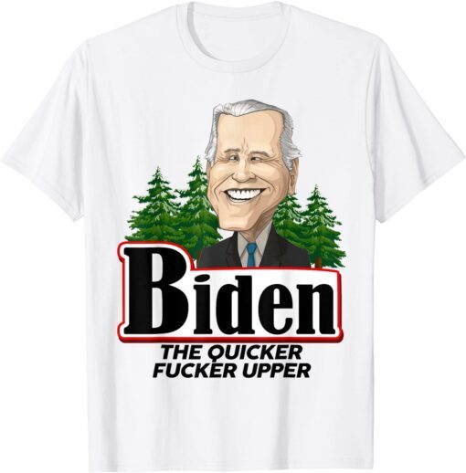 Christmas Biden The Quicker Upper Xmas Tree Pajamas Tee Shirt