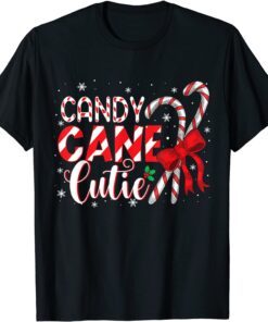 Christmas Candy Cane Cutie Girls Xmas Pajama Tee Shirt