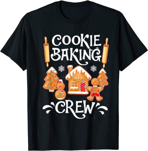 Christmas Cookie Baking Crew Baker Christmas Cake Tee Shirt