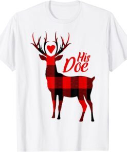 Christmas Couple Matching Pajama Set Her Buck His Doe T-Shirt